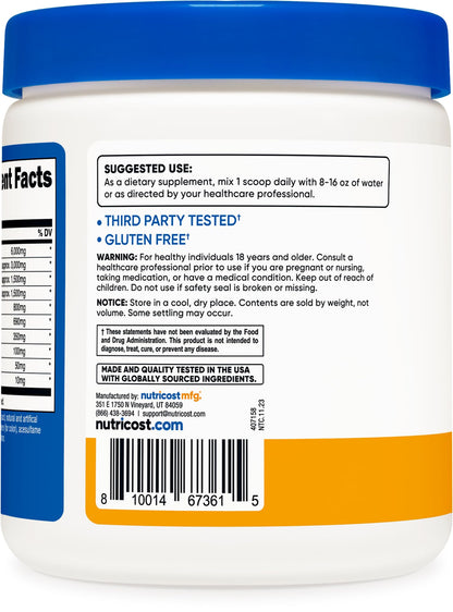 Nutricost EAA Powder 30 Servings Peach Mango — Essential Amino Acids, Non-GMO, Gluten Free, Vegetarian Friendly (Pack of 2)