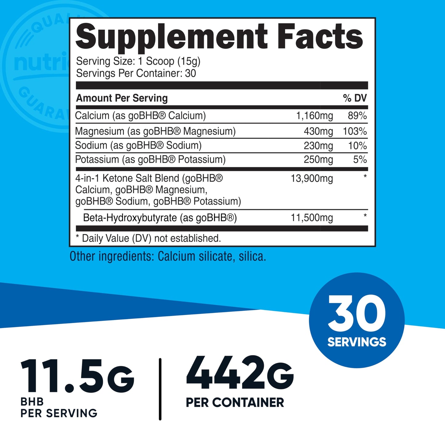 Nutricost Keto BHB Exogenous Ketones 4-in-1 – 30 Servings, 12g BHB Per Serving, Unflavored Ketone Salts