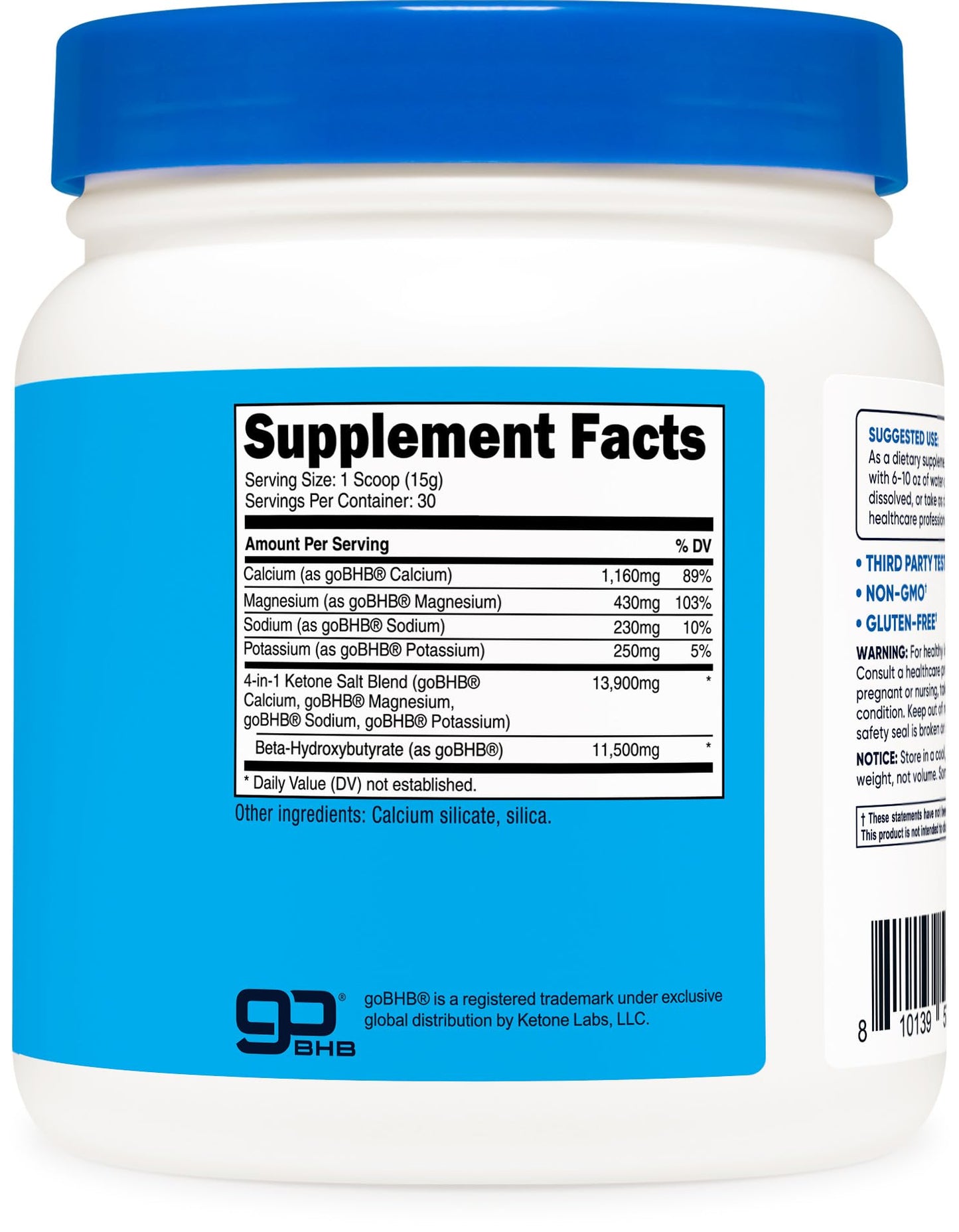 Nutricost Keto BHB Exogenous Ketones 4-in-1 – 30 Servings, 12g BHB Per Serving, Unflavored Ketone Salts