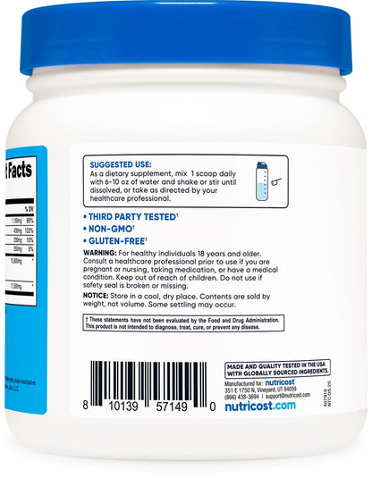 Nutricost Keto BHB Exogenous Ketones 4-in-1 – 30 Servings, 12g BHB Per Serving, Unflavored Ketone Salts