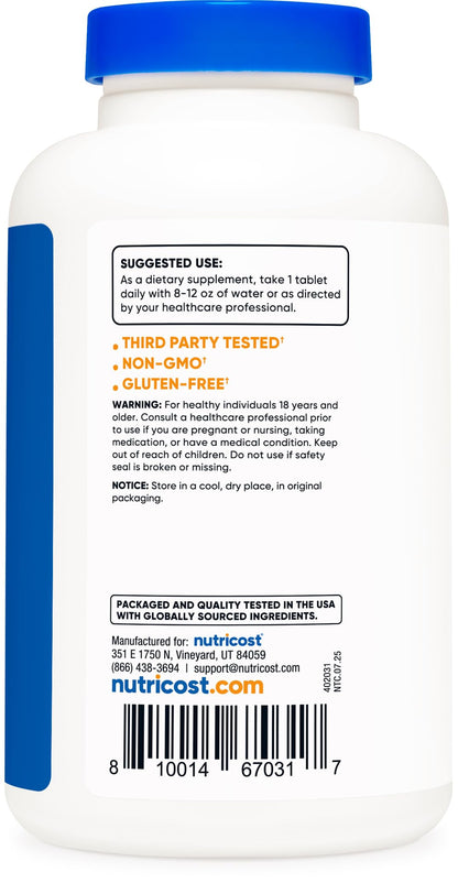 Nutricost L-Arginine 1000mg – Amino Acid Tablets (150 Count)