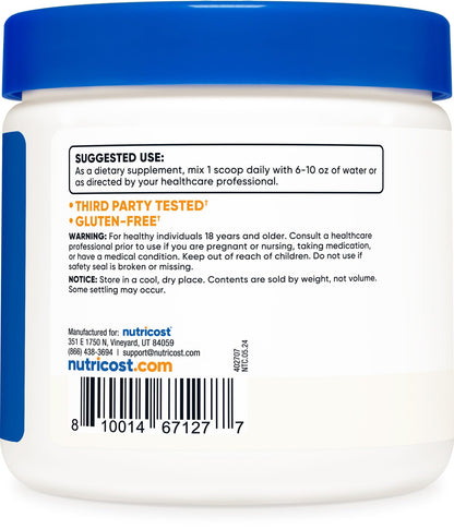 Nutricost L-Carnosine Powder 100 Grams (200 Servings) – Non-GMO, Gluten Free