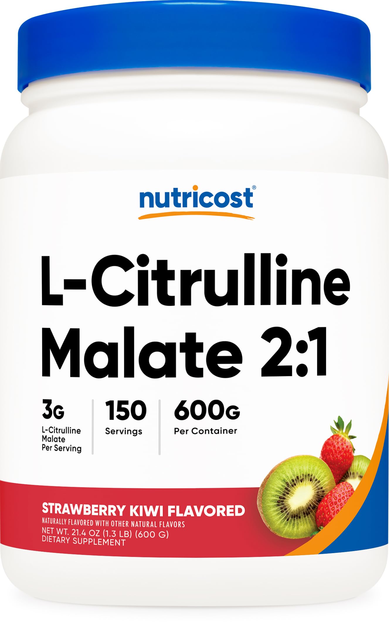 Nutricost L-Citrulline Malate 2:1 (600 g) Strawberry Kiwi
