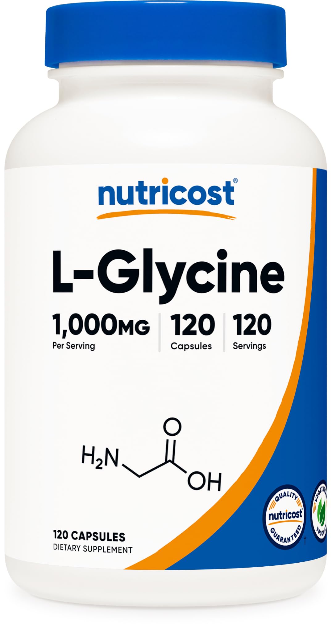 Nutricost L-Glycine 1000mg | 120 Vegetarian Capsules | Non-GMO & Gluten Free
