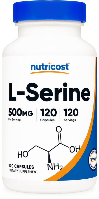 Nutricost L-Serine 500mg – 120 Vegetarian Capsules, Non-GMO, Gluten Free