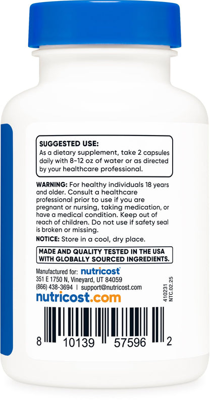 Nutricost Lemon Balm 3,000mg Equivalent | 120 Vegan Capsules | Melissa Officinalis Extract