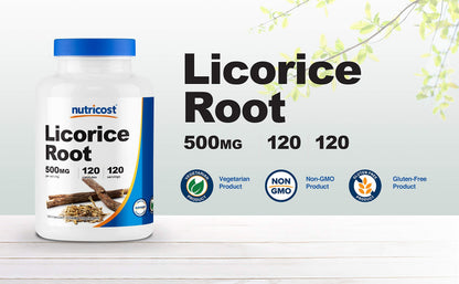 Nutricost Licorice Root 500mg, 120 Capsules – Non-GMO, Gluten Free