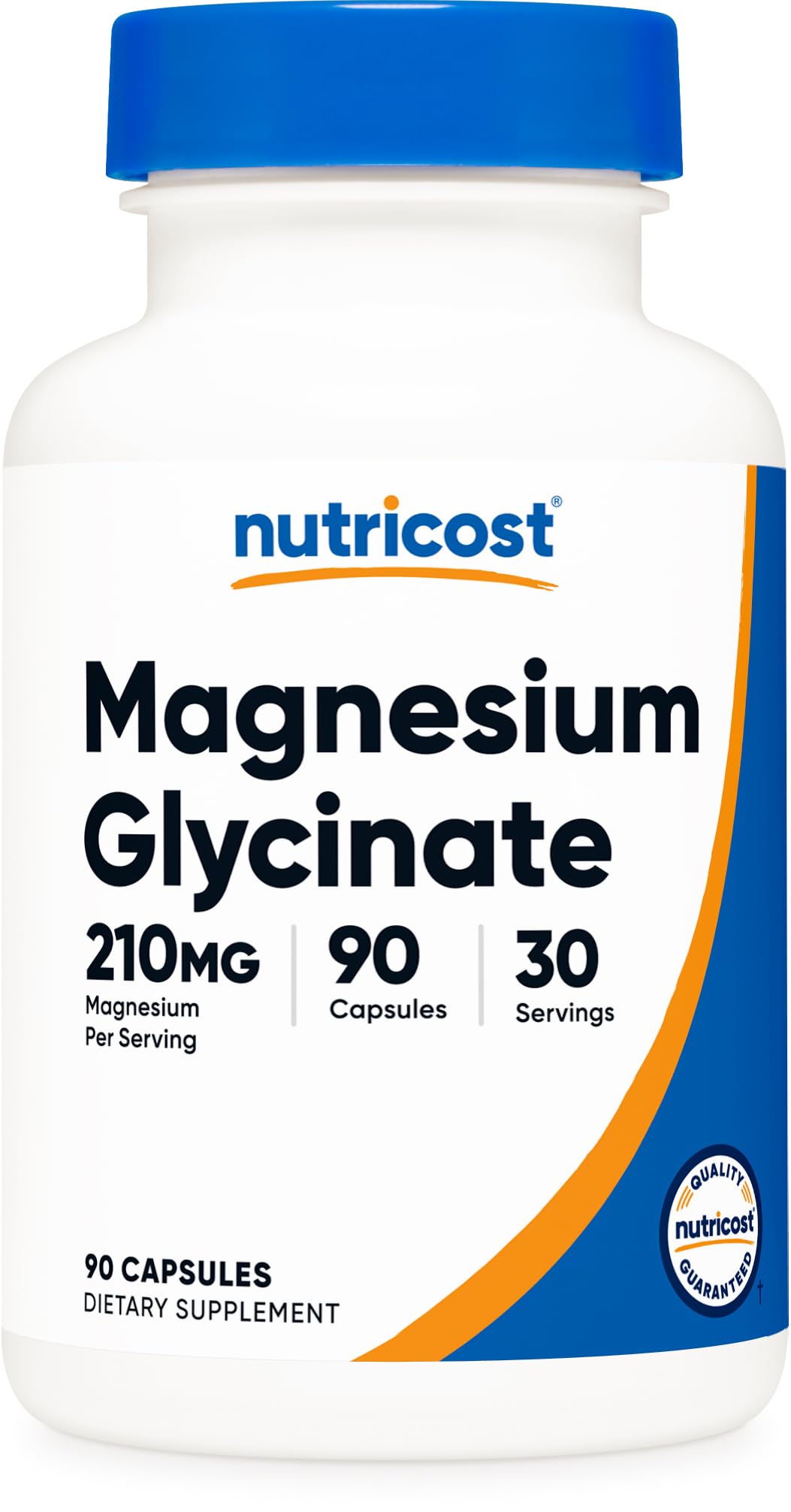 Nutricost Magnesium Glycinate Capsules – 210 mg per Serving | Gentle Absorption