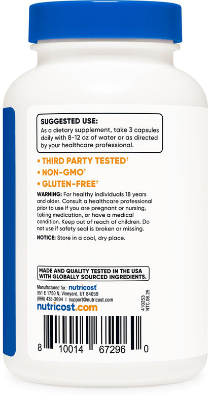 Nutricost Magnesium Malate 2,100mg – 180 Capsules | Vegetarian, Non-GMO, Gluten Free