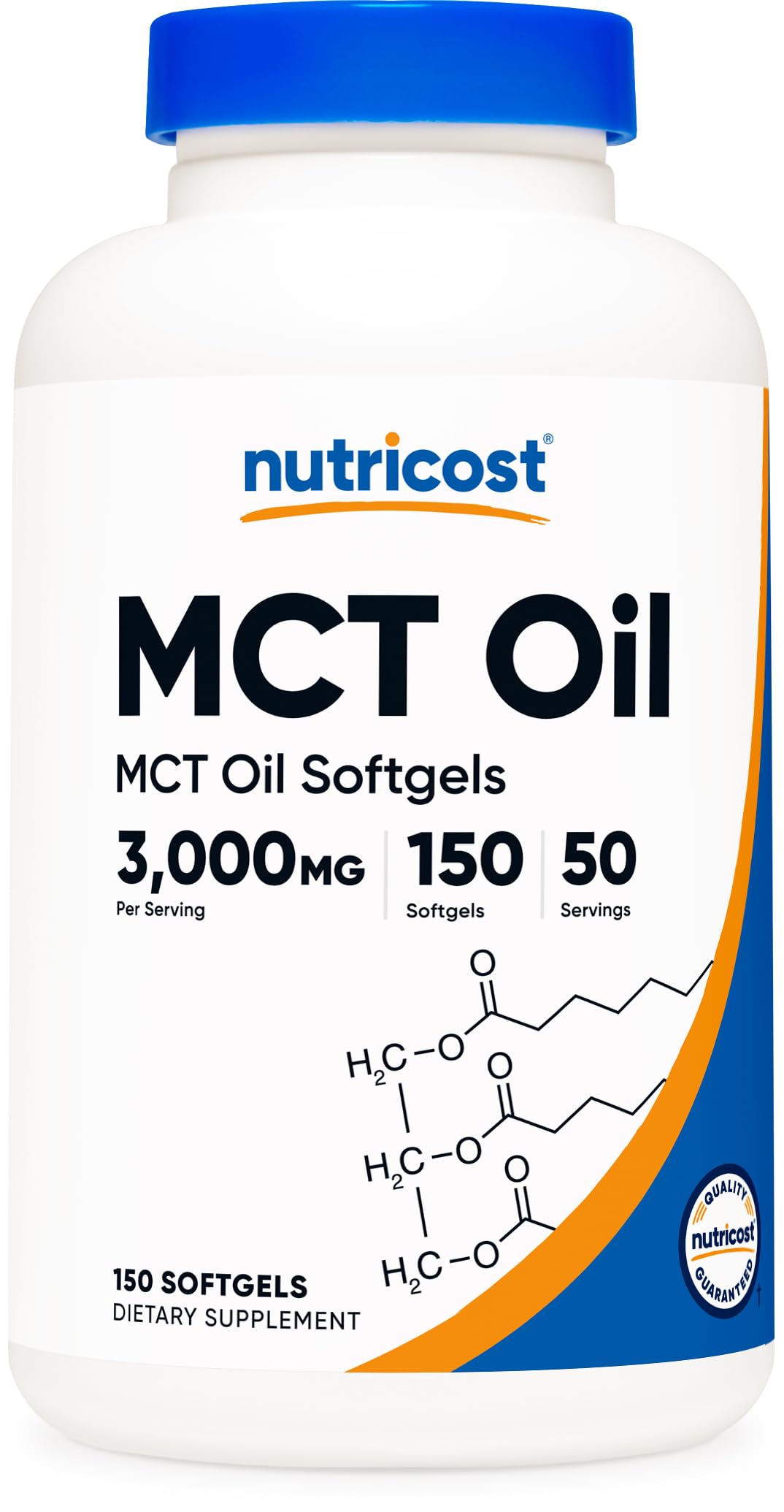 Nutricost MCT Oil Softgels 1000mg, 150 Softgels (3,000mg Serv) – Great for Keto, Ketosis and Ketogenic Diets
