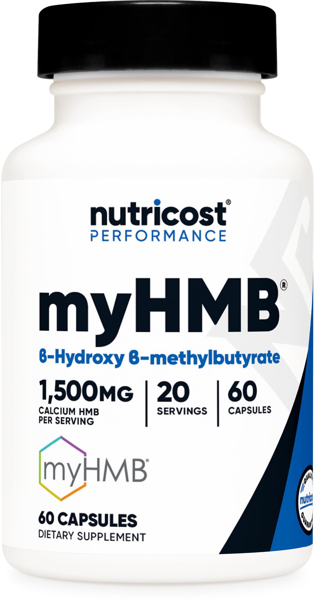 Nutricost myHMB Capsules 1,500MG Calcium HMB Monohydrate – 60/120 Capsules
