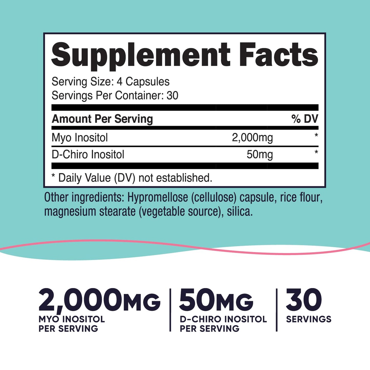 Nutricost Myo Inositol & D-Chiro Inositol 2000mg – 120 Veggie Capsules for Women