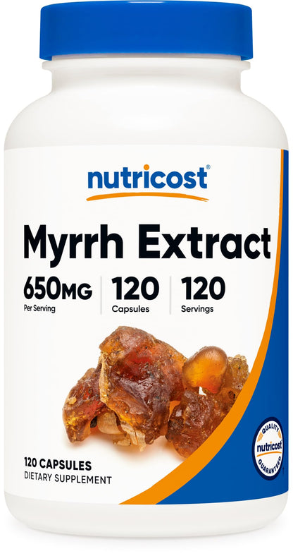 Nutricost Myrrh Extract Capsules 650 mg - 120 Count - Gluten Free, Vegetarian, Non-GMO