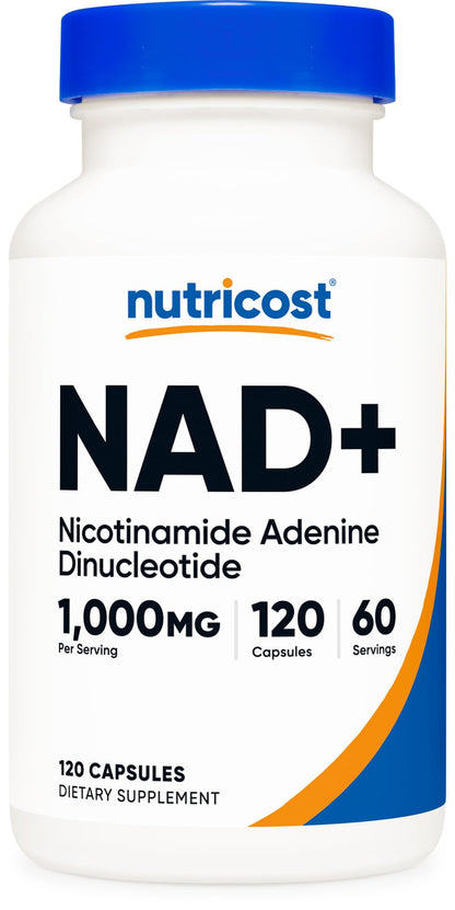 Nutricost NAD+ Supplement 1,000mg per Serving - 60 Servings, Vegan & Gluten-Free