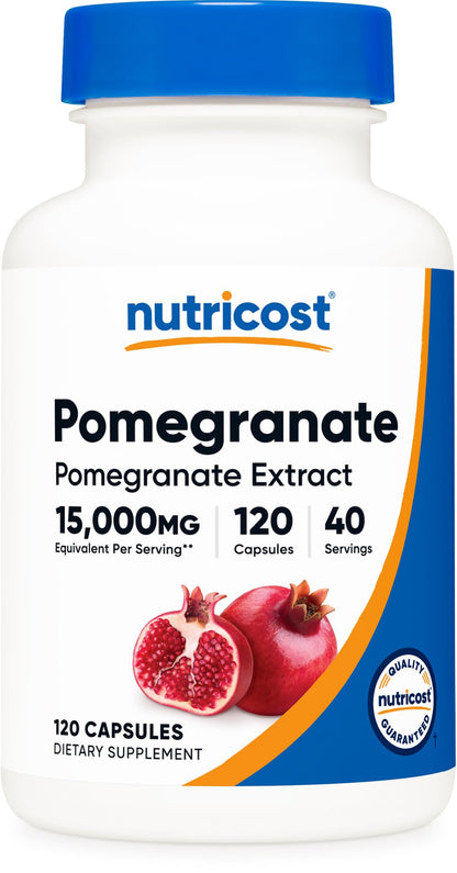 Nutricost Pomegranate Extract (15000 mg Equivalent) 120 Capsules - 40 Servings