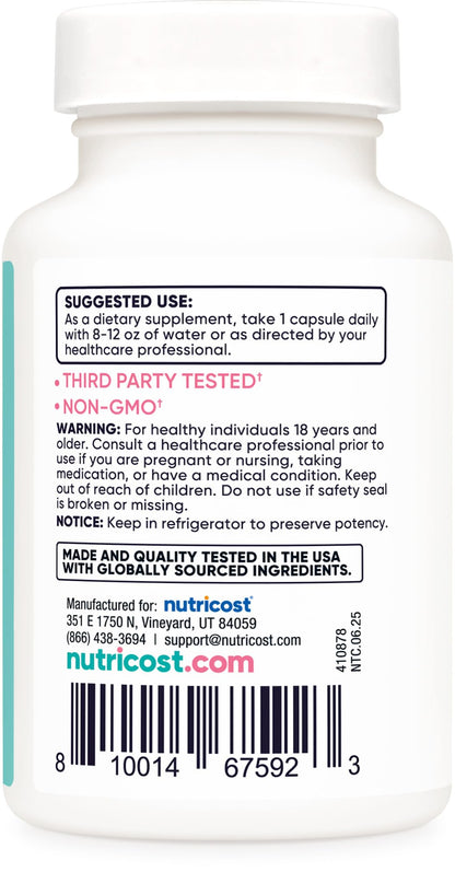 Nutricost Probiotic for Women 60 Billion CFU - 60 Capsules, Gluten Free