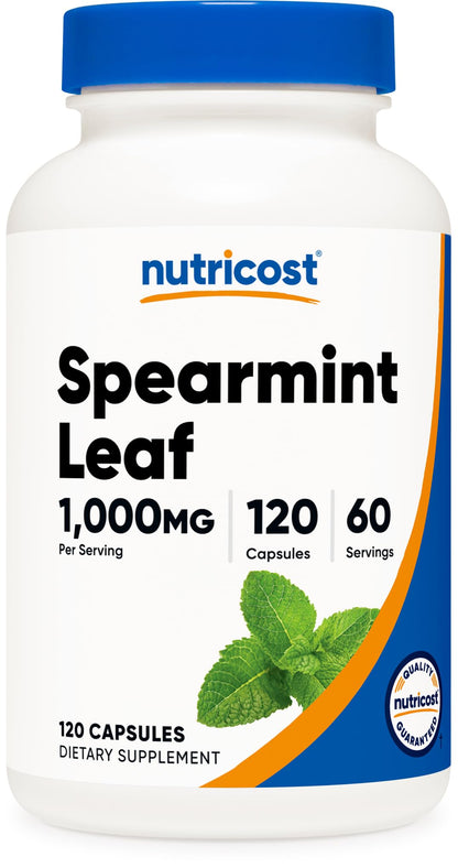 Nutricost Spearmint Leaf 1000mg – 120 Capsules | Spearmint Supplement | GMO-Free, Gluten-Free | 60 Servings