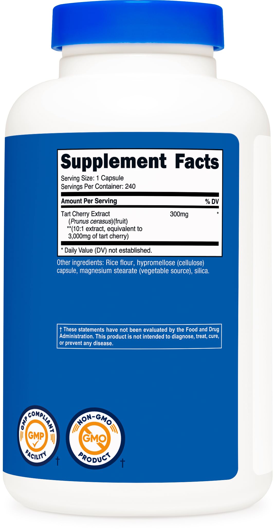 Nutricost Tart Cherry Extract 3000mg Equivalent - 240 Veg Capsules