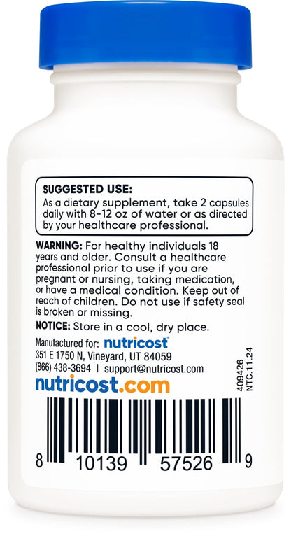Nutricost Theacrine Teacrine 100 mg – 60 Capsules (30 Servings) | Vegan & GMO-Free