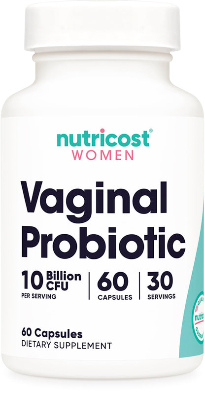 Nutricost Vaginal Probiotic for Women – 10B CFU, 60 Caps, GMO-Free, Gluten-Free