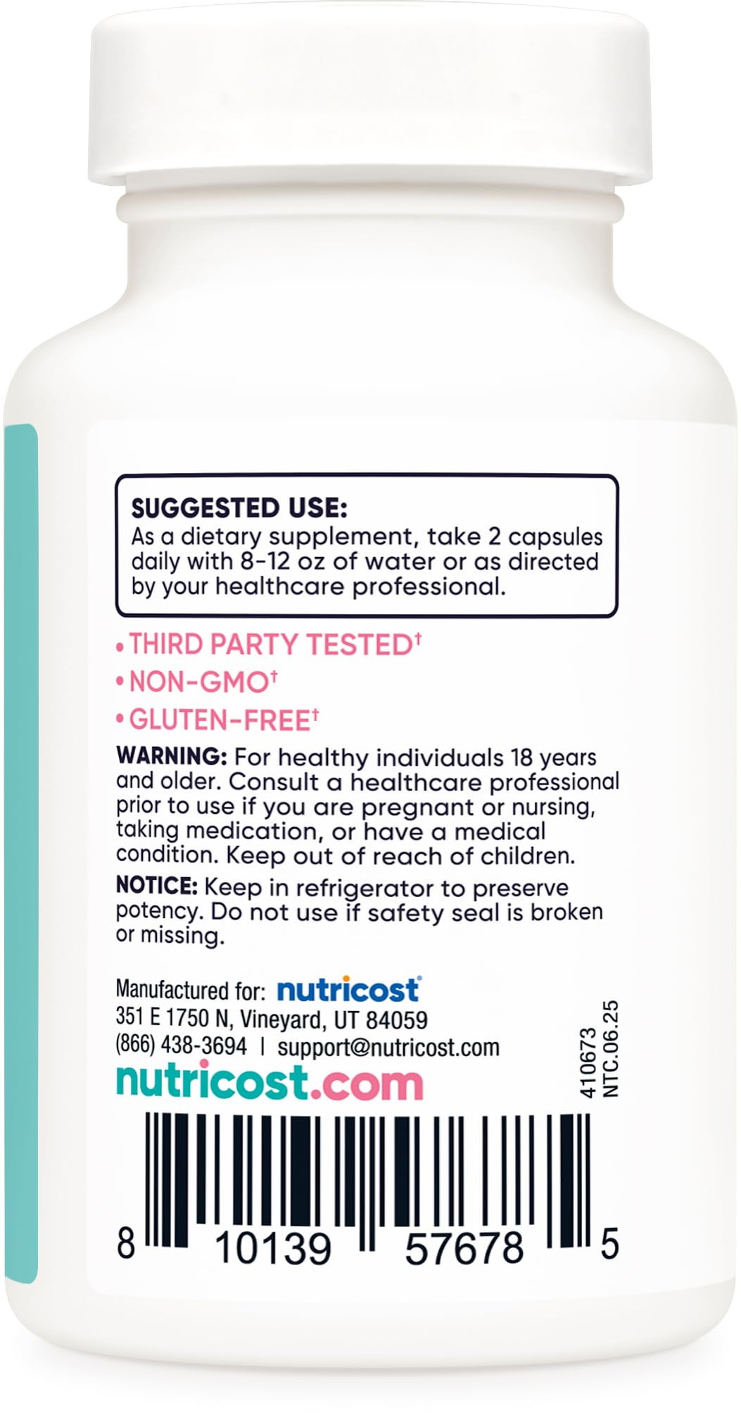 Nutricost Vaginal Probiotic for Women – 10B CFU, 60 Caps, GMO-Free, Gluten-Free