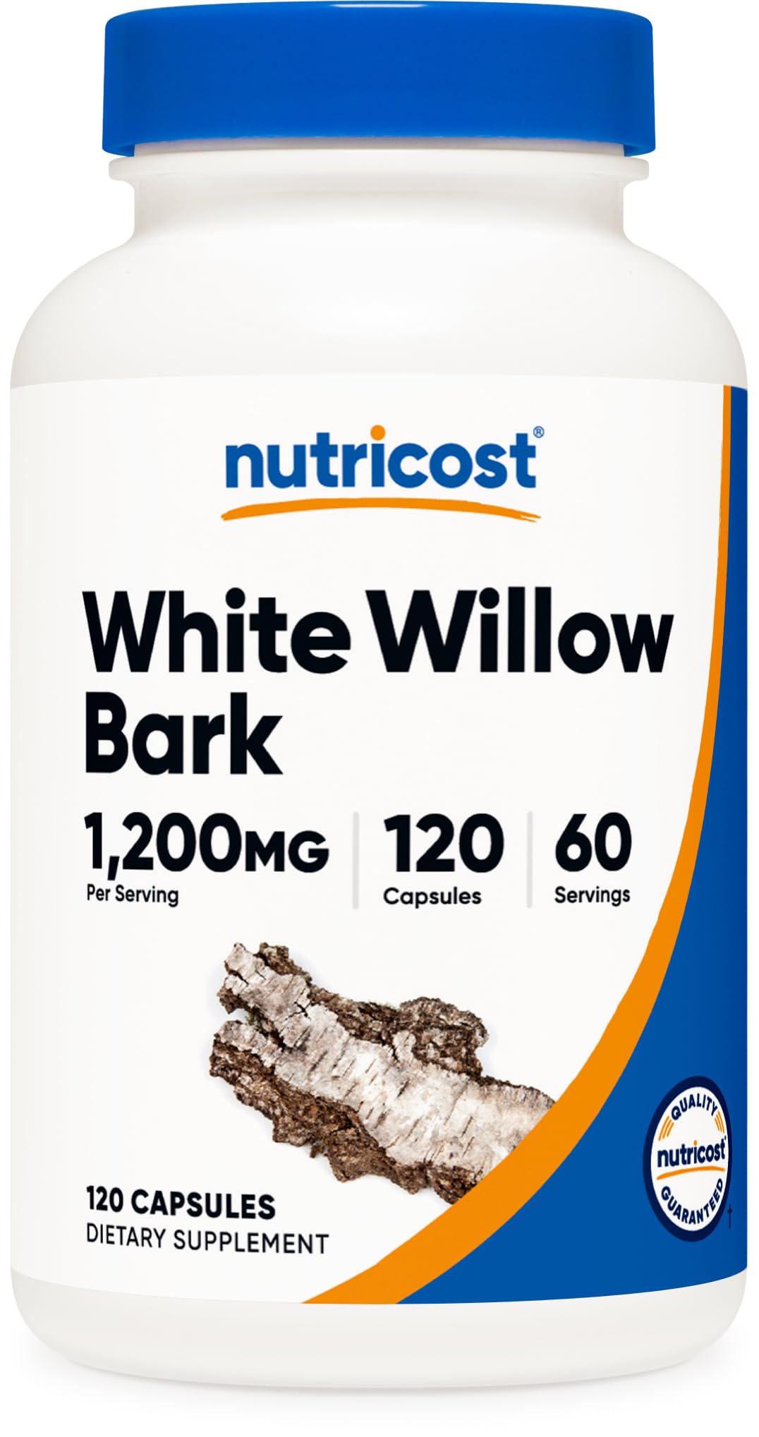 Nutricost White Willow Bark Capsules – 1200 mg per Serving, 60 Servings (120 Capsules)