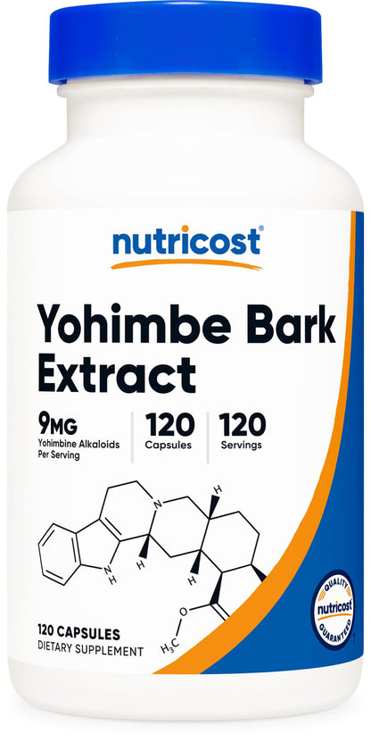 Nutricost Yohimbe Bark Extract 450mg – 120 Capsules, Extra Strength, Gluten Free, Non-GMO