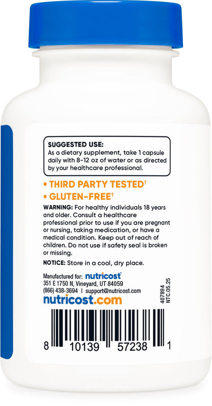 Nutricost Zinc + Copper Capsules (120 Servings) - 15mg Zinc + 2mg Copper per Serving | Non-GMO, Vegetarian