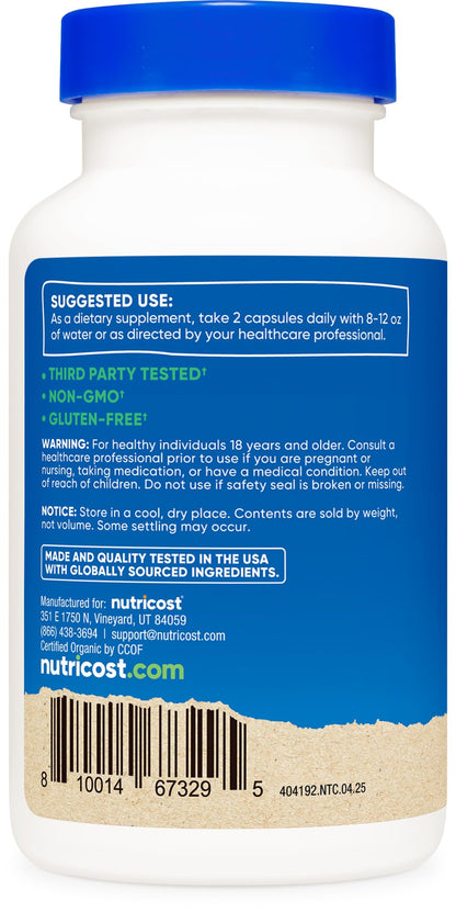 Nutricost Saw Palmetto 1000mg - 120 Capsules | CCOF Organic