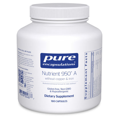 Pure Encapsulations Nutrient 950 A Without Copper & Iron – Hypoallergenic Multivitamin