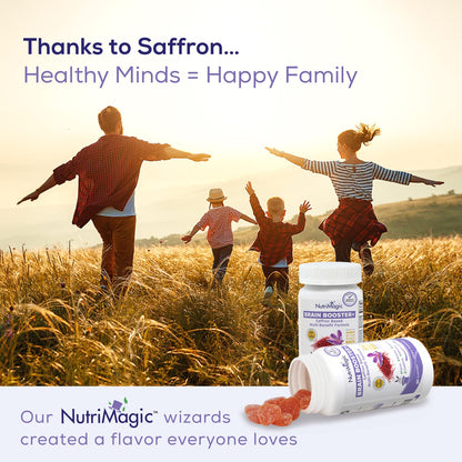 NutriMagic Brain Booster 30mg Saffron Gummies – Focus, Memory & Mood for Kids | 2-Pack
