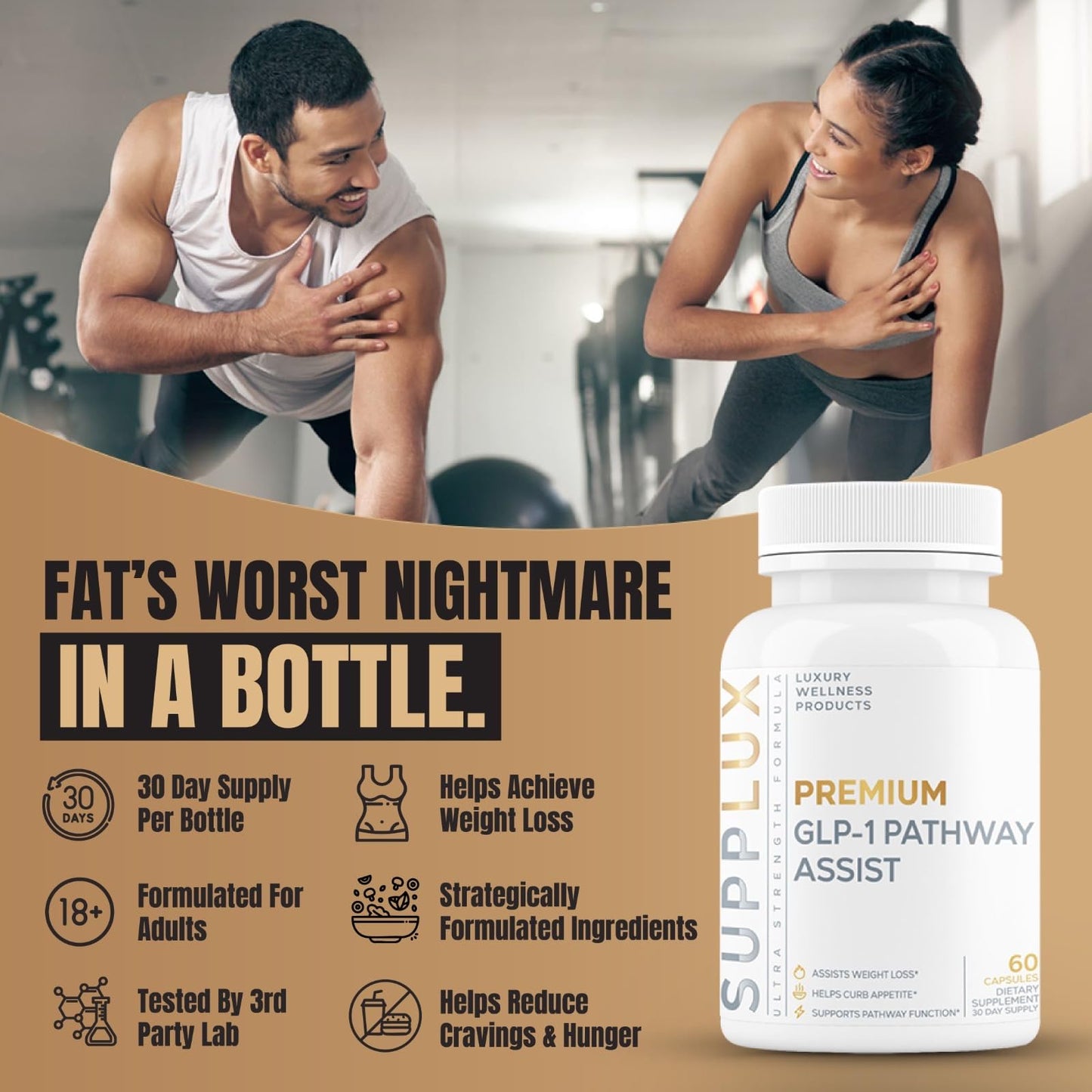 Nutrimend IQ GLP-1 Pathway — Weight Loss Pills for Women, Fat Burner & Appetite Suppressant | 60 Capsules