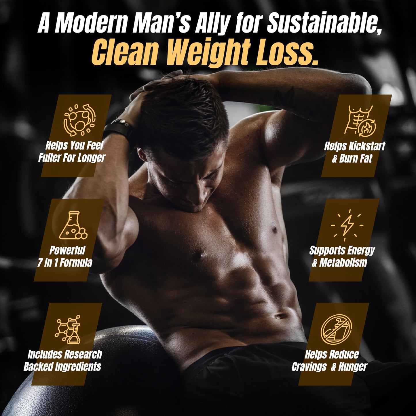 Nutrimend IQ Premium Male Weight Loss – Appetite Suppressant & Energy Booster | 60 Capsules