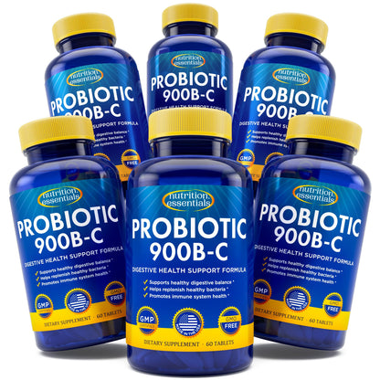 Nutrition Essentials GMP Certified Probiotic Dietary Supplement – 6 Bottles, 360 Capsules