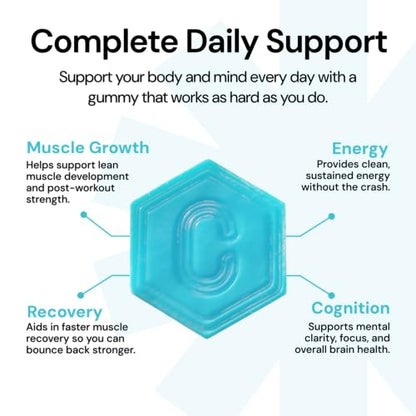 Create Creatine Monohydrate Gummies – 1.5g per Gummy, Vegan, Anti-Melting