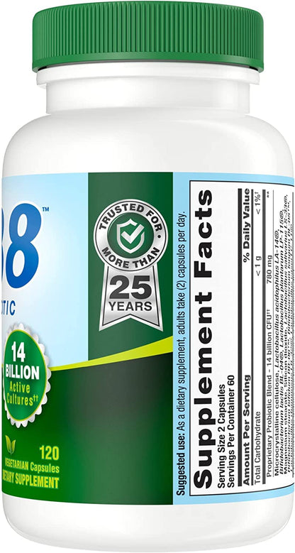 Nutrition Now PB8 Pro-Biotic Vegetarian Acidophilus – Pack of 3 x 120 Vegetarian Capsules