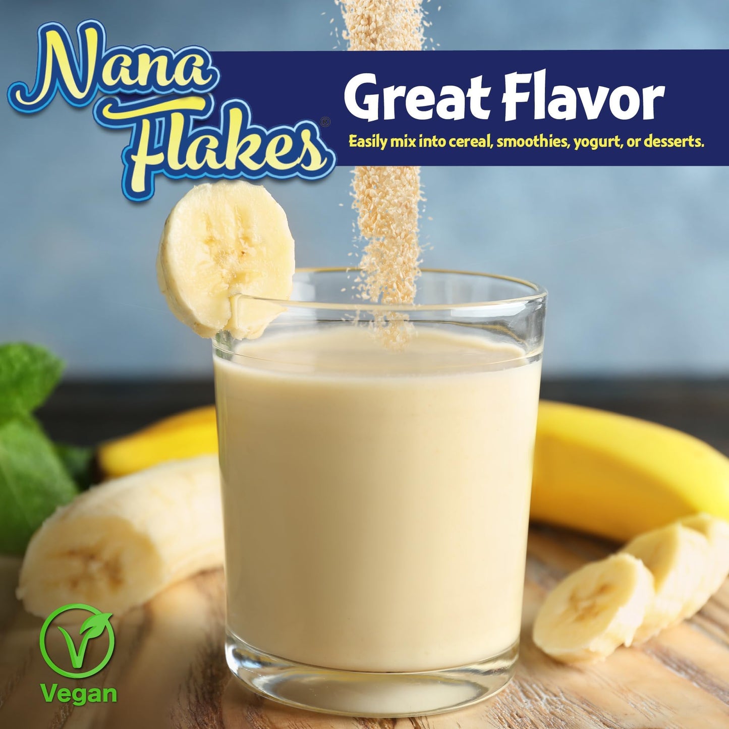 Nutritional Designs Nana Flakes Banana Powder – 50 Single-Serve Packs, Natural Banana Flakes Medical Food