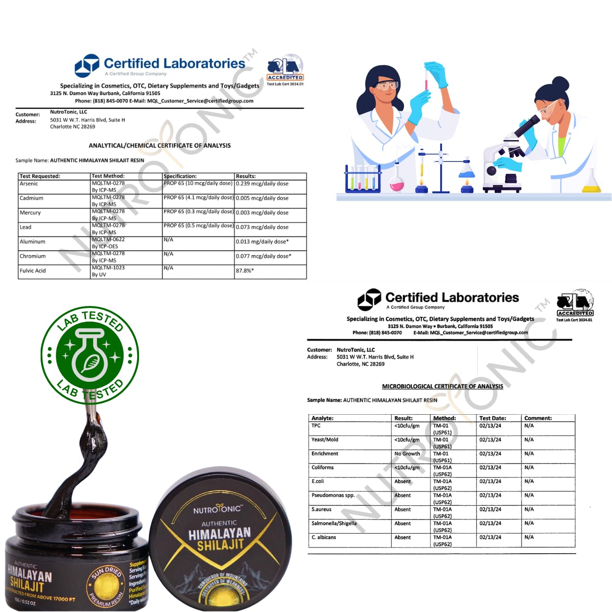 NutroTonic Authentic Himalayan Shilajit Resin | 60 Days Sun-Dried, Lab-Tested