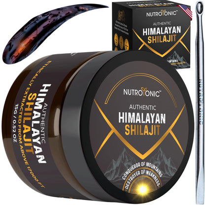 NutroTonic Authentic Himalayan Shilajit Resin | 60 Days Sun-Dried, Lab-Tested