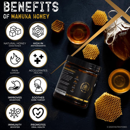 Organic SHILAJIT Gummies by NutroTonic | Cane Sugar Free, Organic Manuka Honey | 30 Gummies