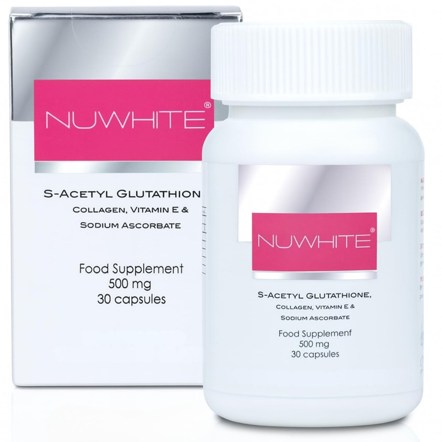 NuWhite S-Acetyl Glutathione 30 Capsules – New Improved Formula for Radiant Skin