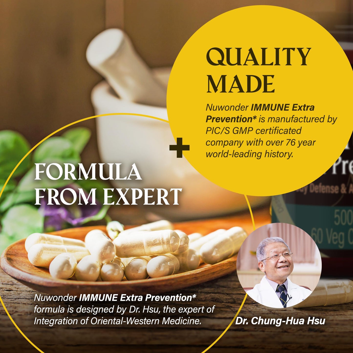 NUWONDER Immune Extra Prevention - Natural Immune Support, Clinically Tested, 60 Capsules