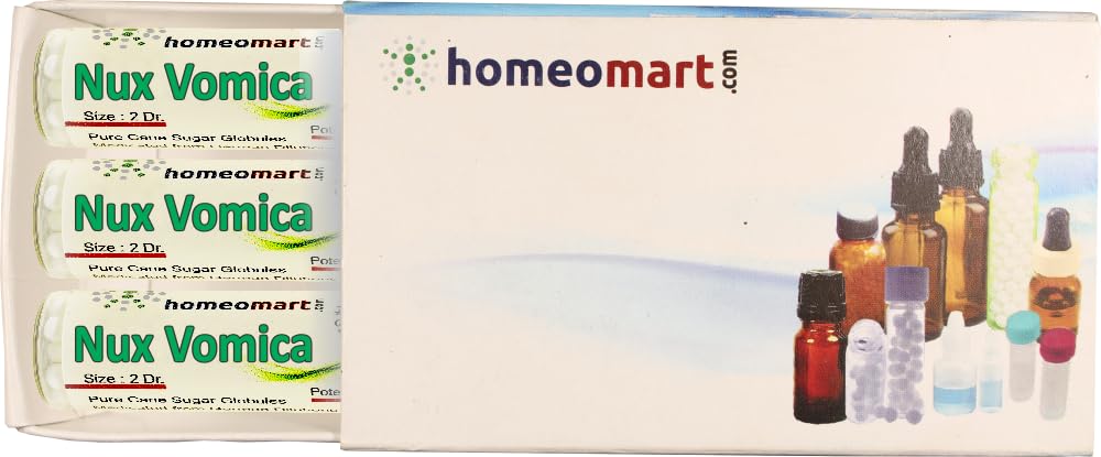Nux Vomica Homeopathy Pellets 200C Potency – Pack of 3 | Homeomart.com