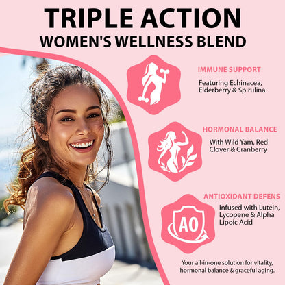 Nyloriaine Multivitamin for Women - Women's Multivitamin Gummies 60 Count | Strawberry Flavor