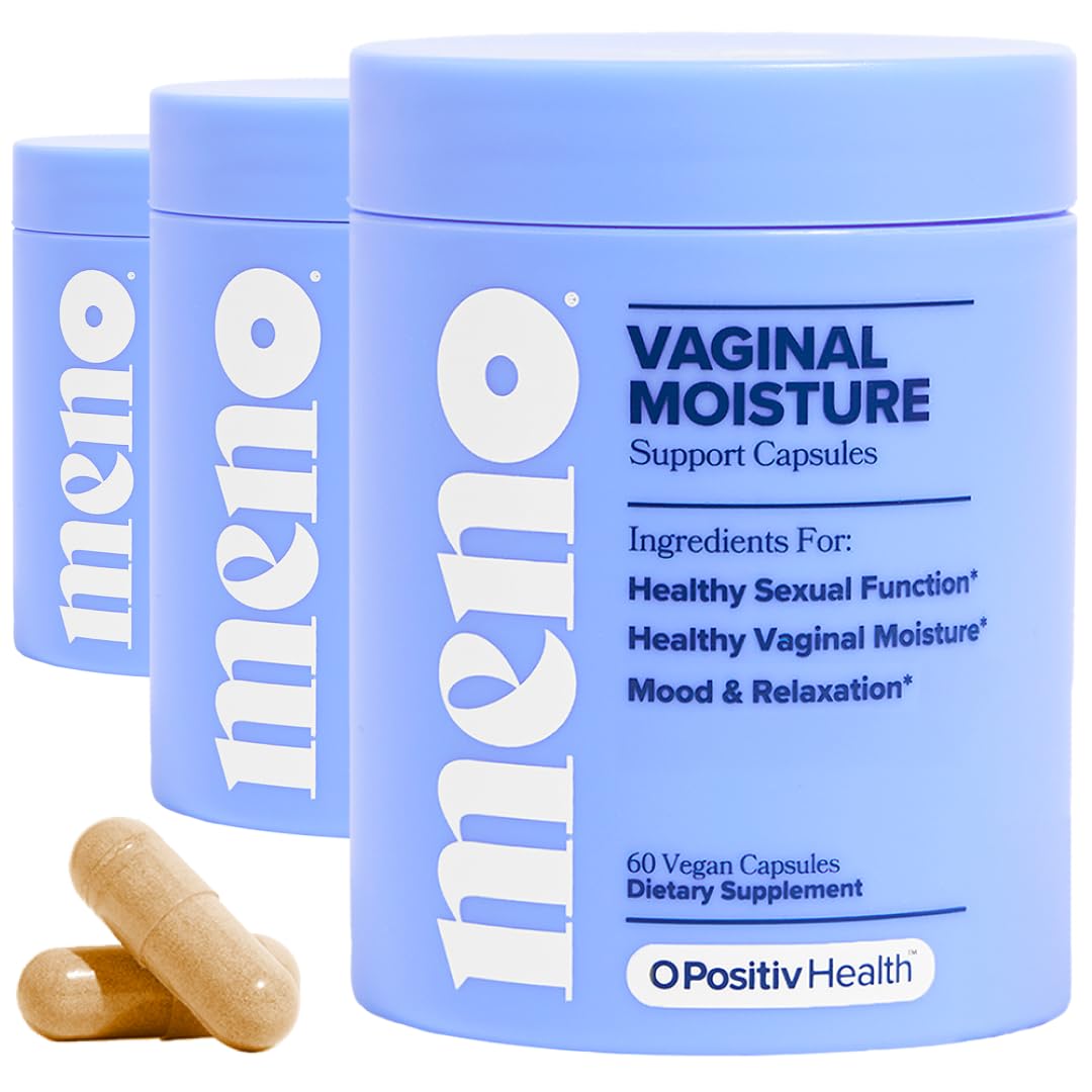 O Positiv MENO Vaginal Moisture Support Capsules – Hormone-Free, OBGYN-Formulated (3-Pack, 30 Servings)
