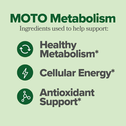 O Positiv Moto Women's Metabolism Support - Energy, Cravings, Vegan Capsules (30 Servings)