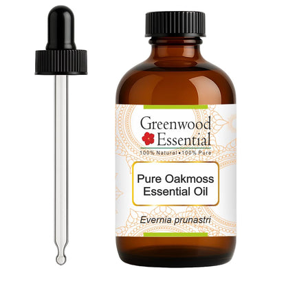 Greenwood Pure Oakmoss Essential Oil (Evernia prunastri) - 120ml with Glass Dropper