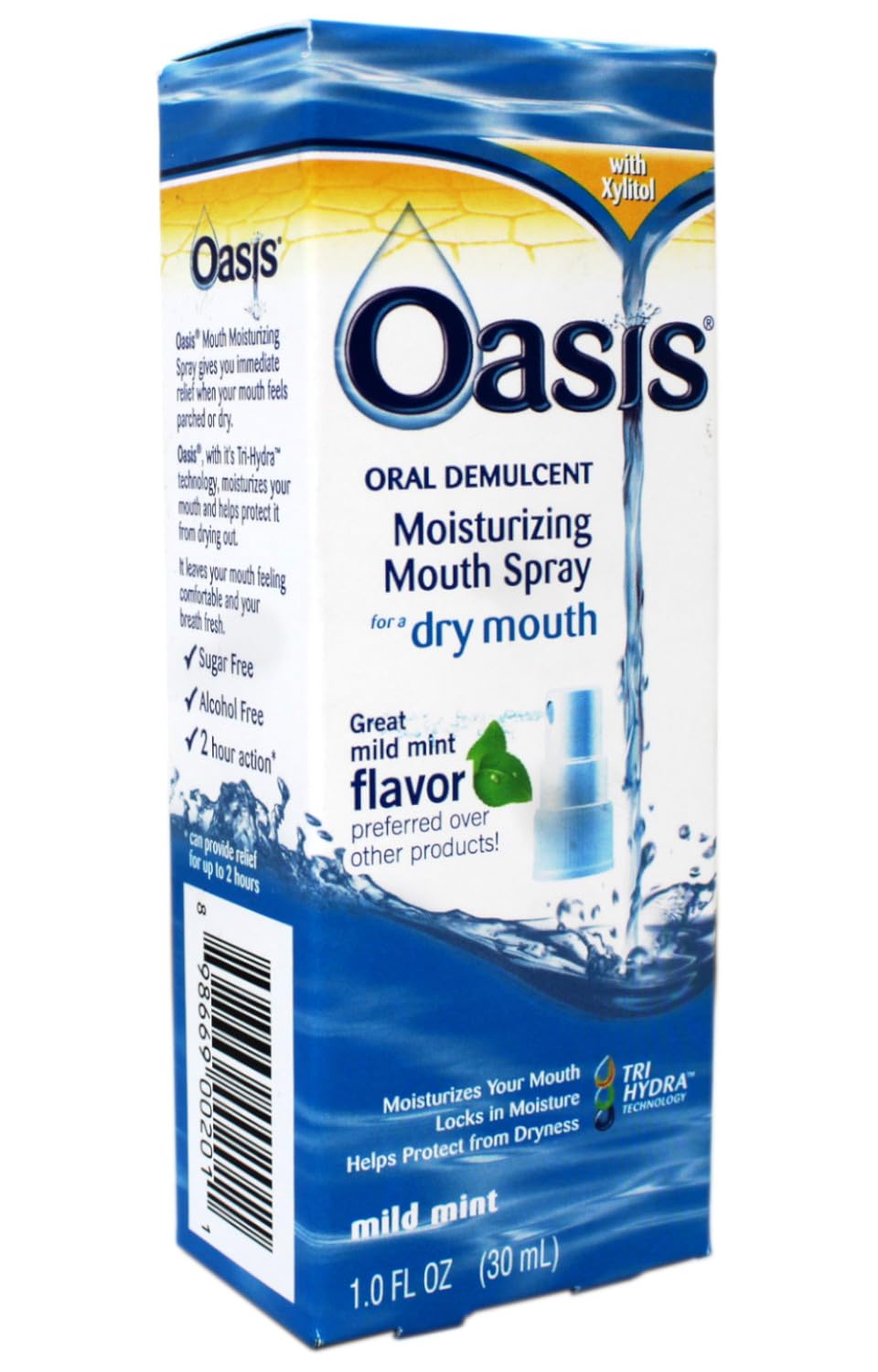 Oasis Moisturizing Mouth Spray – Dry Mouth Relief, Mild Mint, 1 fl oz (2 Pack)