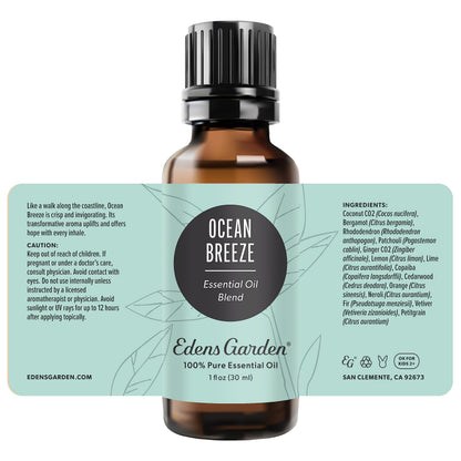 Edens Garden Ocean Breeze Essential Oil Blend – 100% Pure, Premium Grade, 30 ml