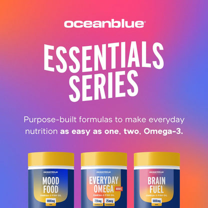 Oceanblue Essentials Brain Fuel 60ct – Burpless Fish Oil, 1000 mg Omega-3 DHA